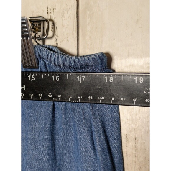 Vintage Denim Maxi Skirt Large 12/14 Boho Cottagecore Hippie Western Prairie - Picture 6 of 7